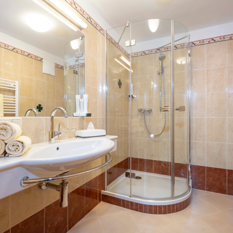 Badezimmer im Hotel Kleefeld