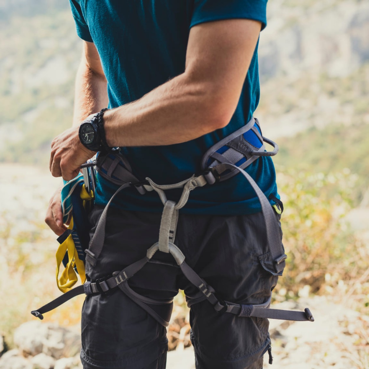 Klettergurt mit Sicherung © Shutterstock.com