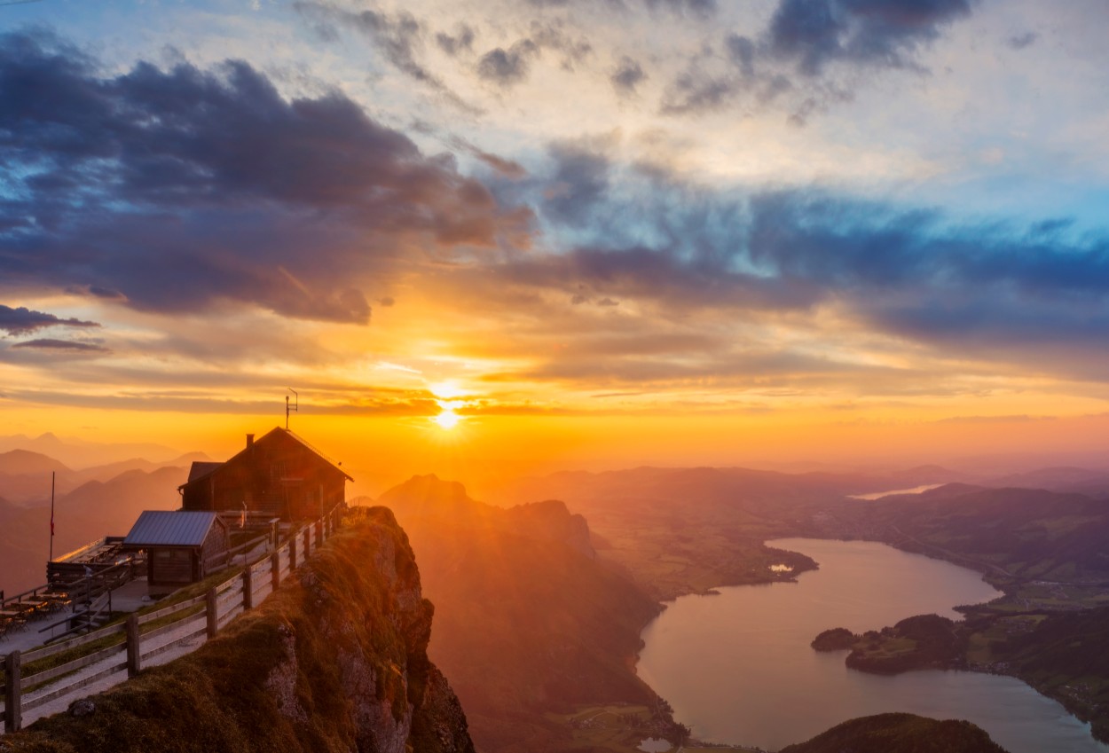 Sonnenuntergang über dem Schafberg © Wolfgangsee Tourismus GmbH