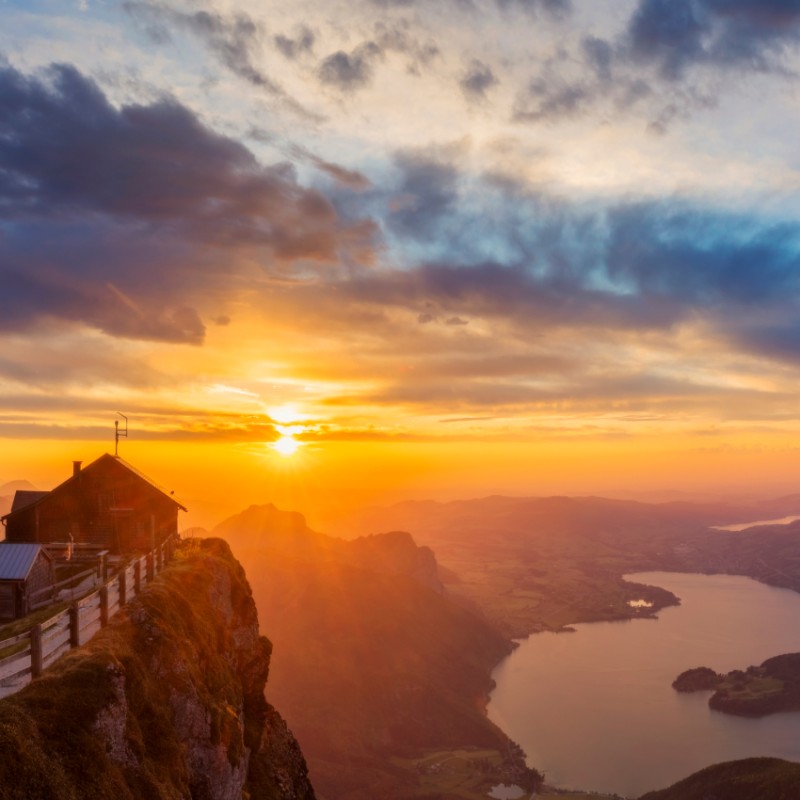 Sonnenuntergang am Schafberg, Salzburger Land © Wolfgangsee Tourismus GmbH