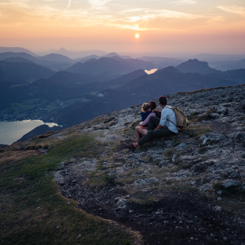 Herrlicher Sonnenuntergang am Berg © Wolfgangsee Tourismus GmbH