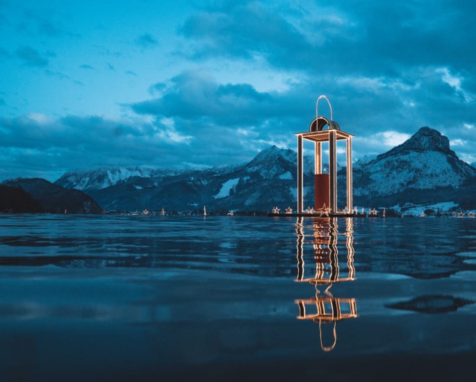 Friedenslicht auf dem Wolfgangsee © Oberösterreich Tourismus GmbH | Robert Maybach