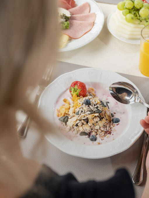 Frisches Frühstück im Hotel Kleefeld