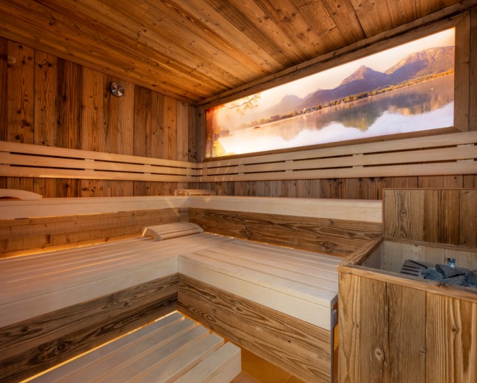 Finnische Sauna im hoteleigenen Wellnessbereich © Lorenz Masser